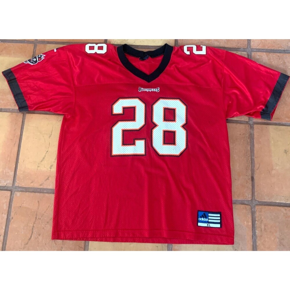 Vintage Tampa Bay Buccaneers Adidas Warrick Dunn NFL Football Jersey Size XL Y2K